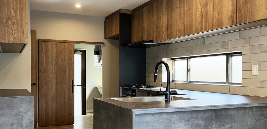 施工後の台所の写真