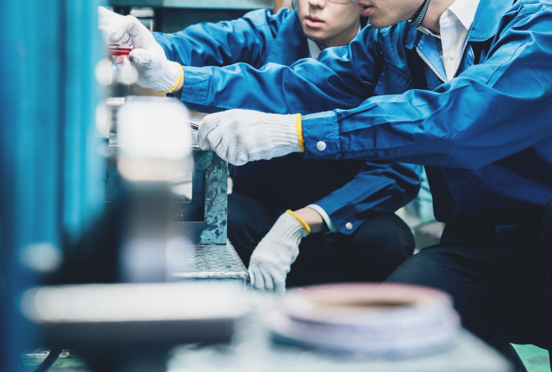 派遣写真の施工中の写真